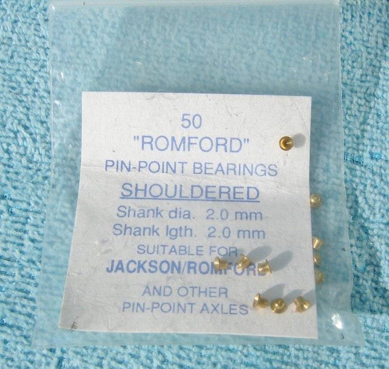 Parts & Accessories Romford HO gauge 24 Brass PinPoint Bearings was